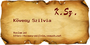 Kövesy Szilvia névjegykártya